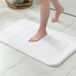 Goodivery ® Tapis de bain antidérapant élégant et confortable avec mousse à mémoire de forme, blanc