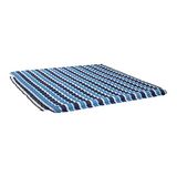 Aqua Ultimate Comfort zwembadligstoel, meervlot, twee 2-persoons zwemband aan het meer en oceaan zwembad, Heavy Duty, X-Large, marineblauw/witte streep, 162 cm x 135 cm, B07P83G3F6