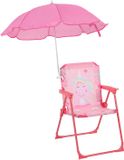 Merkloos Relaxdays Kinderklapstoel met parasol