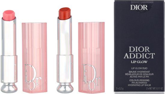 Dior Addict Lip Glow Duo Set 6.4 g - #001 Pink 3,2g/#012 Rosewood 3,2g