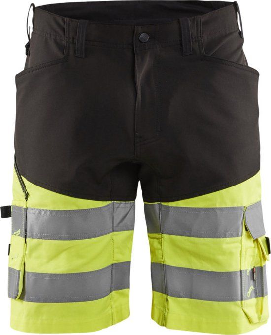Blåkläder Short met stretch High Vis 1541-1811 - Zwart/High Vis Geel - C58