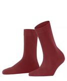 FALKE ClimaWool eenkleurig wol lyocell sokken dames rood - maat 37-38