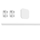 EGLO Uitbreidingsset voor Track Plus railsysteem | set verlenging rails plafond, accessoire verlenging, kunststof wit, lengte 100 cm