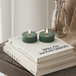 LED Géant Bougie chauffe-plat 2 pcs. (Grand) Vert jade
