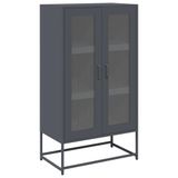 VidaXL Hoge kast, antraciet, 68x39x123 cm, staal