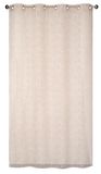Atout Ciel Gordijn, geometrisch bedrukt, gum met ogen, 140 x 240 cm, klaar om op te hangen, beige