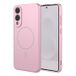Samsung Coque Samsung Galaxy S25 Edge en silicone - Compatible MagSafe - Rose