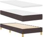 vidaXL Boxspringbed met hoofdeinde, donkerbruin, 80 x 200 cm, stof