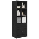 vidaXL Highboard met lade Zwart Eiken 45,5 x 34 x 127 cm