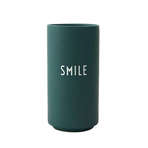 Design Letters Favoriete vaas, SMILE (DARK GREEN) - H: 11cm x D: 5,5cm