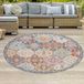 Teppich-Traum Tapis intérieur et extérieur avec ornements, multicolore, rond, diamètre 120 cm