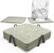 Castagnola Sous-verres en similicuir – Set de 10 – Vert chiné