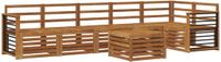 vidaXL - Hoek loungeset - 6 zitplekken - Naturel - Polyester