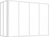 Vente-unique Hoekraam werkplaats en aluminium thermolaqué - L120 x B60 x H130 cm (l x H) - Blanc - BAYVIEW