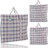 Discountershop B.V. Opbergtassen 120L met Rits – 3 Stuks Extra Grote Opbergzakken voor Kleding, Dekbedden & Verhuizen – XXL Opvouwbare Opbergtas