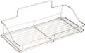 Étagère de salle de bain sans marque - Acier inoxydable sans perçage, étagère de rangement pour shampoing et accessoires, design discret sans traces, 25x10x5cm