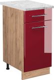 Vicco Fame-Line Keukenonderkast – 40 cm, WB Marmer Bordeauxrode hoogglans