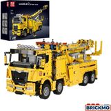 Mould King 17028 Camion de pompiers de sauvetage technique motorisé par application et RC, assemblage de modèle dans la boîte d'origine, compatible avec la marque bien connue.