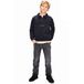 Retour Jeans sweater met borduursels en print - grijs