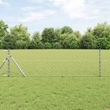 vidaXL Gaashek met grondbevestiging 10 x 0,6 m gegalvaniseerd staal