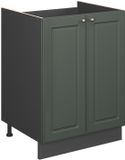 Vicco Wastafelkast Fame-Line, Groen-Goud Landhuis/Antraciet, 60 cm