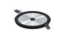 RÖSLE Flexx 2GO Roestvrijstalen deksel, 0,8 l, rond, met clips, voor lunchbox, siliconen rand, aromadicht, siliconen ventiel, zilverkleurig/zwart