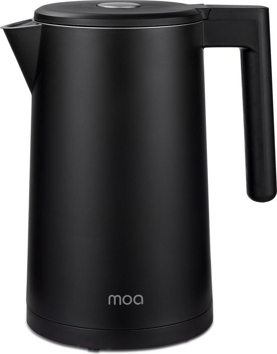 Merkloos / Sans marque MOA Waterkoker met Temperatuurregeling - 1,7 Liter - Dubbelwandig - PFAS- & BPA-vrij - Warmhoudfunctie - Elektrische Waterkoker - 2200W - Zwart