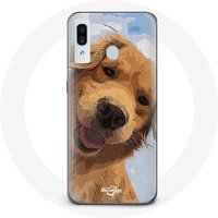 Maniacase Etui voor Samsung Galaxy A30 Golden retriever hondenrace