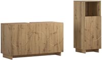 vidaXL Badkamerkastenset 2 stuks Artisan eiken Bewerkt hout