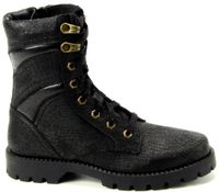 Twins Gloria Gunst 989 Veterboots Dames Zwart Leer Maat 37