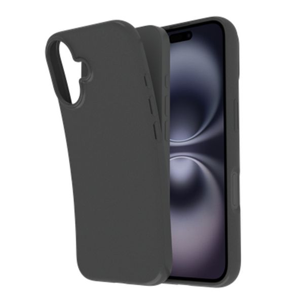 Just in Case Cover Case for iPhone 16 - Black Silicone - 6.1"