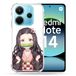 Cokitec Xiaomi Redmi Note 14 4G Manga Demon Slayer Nezuko Versterkte hoes