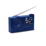 Mooov 477255 Radio Dab+ et FM avec Bluetooth 5.0, double alarme, écran couleur, USB MP3, pile jusqu'à 15 heures, fonction sommeil, bleu