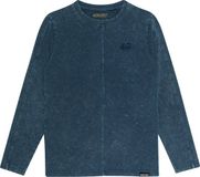 4PRESIDENT Noud-Blue-80 T-shirt Kinderen Katoen Elastaan Gemeleerd Blauw Korte mouw Ronde hals Casual