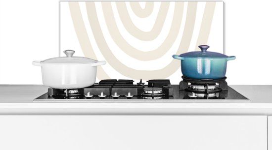 KitchenYeah Spatscherm keuken Regenboog Pastel 70x30 cm - Aluminium