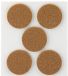 Inofix Sticker en feutre Ø 34 mm 5 Pièces Marron
