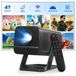 Projecteur à courte portée X1AR - Compatible 4K - Android Smart TV - WiFi 6 - Bluetooth 5.4 - Correction automatique de l'image (correction trapézoïdale) - Prise UE