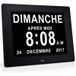 Luminosité auto - 8 langues - Rappel mould - Seniors Alzheimer - Noir Horloge kalender numerique LCD 8 pouces