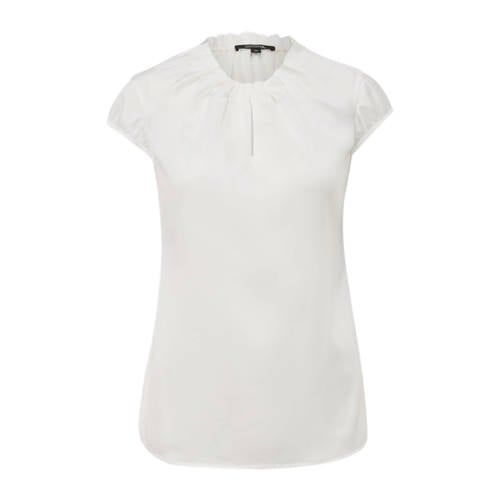 Comma Blousetop met Ruches - Wit