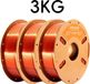 Filament d'imprimante 3D - PLA soyeux 1,75 mm - Bobine de 3 kg - Haut brillant - Cuivre