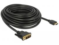 Delock 85587 câble vidéo adaptateur 10 m HDMI Type A (Standard) DVI-D Noir
