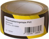 IEZZY Vloermarkeringstape 50mmx33m zwart/geel