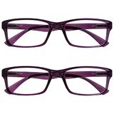 Leesbril UVR2092P Leesbril Purper Lezers Waarde 2 Stuks Mannen Vrouwen +2,00