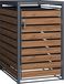 Wiltec Coffre à déchets pour un conteneur, aspect bois