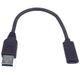 PremiumCord Adapterkabel USB 3.0 naar USB-C stekker USB 3.0 type A, USB 3.2 type C, kabellengte 20 cm
