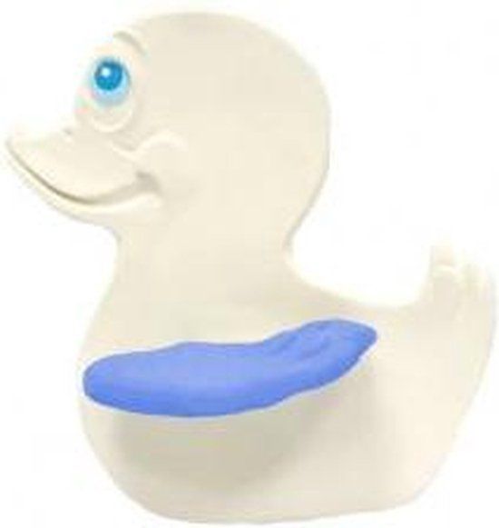 Lanco Rubberen Bijtspeeltje - Eend - Wit/Blauw - 0+ Maanden