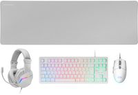 Mars Gaming MCP-RGB3W Toetsenbord en Muis Set - AZERTY Frans - Wit - RGB Verlichting