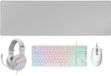 Mars Gaming MCP-RGB3W Toetsenbord en Muis Set - AZERTY Frans - Wit - RGB Verlichting