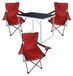 4-delige camping set: tuinstel, campingtafel, 3 campingstoelen, inklapbare stoelen