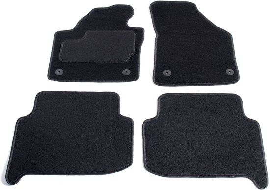 Cargoods Automatten op maat - zwart stof - Volkswagen Touran 5-zits (2010-2015)